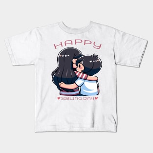 Heartfelt Hug: Celebrating Sibling Love Kids T-Shirt